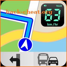 GPS Navigation, Maps & Digital Speedometer icon