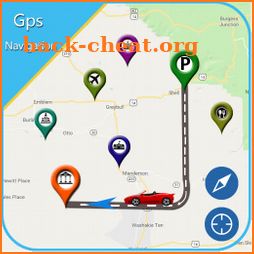 GPS places Navigation & Route Finder live location icon