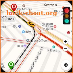 GPS Route Finder - Live Traffic, Maps Navigation icon