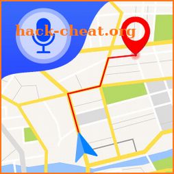 GPS voice navigation live maps icon