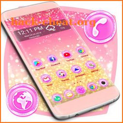 Gradient Pink Gold Glitter Launcher icon