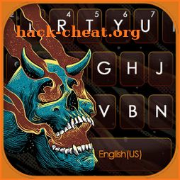 Graffiti Demon Skull Keyboard Background icon