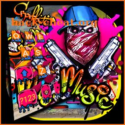 Graffiti Gun Mask Skull Keyboard Theme icon