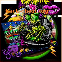 Graffiti Skull DJ Music Keyboard Theme icon