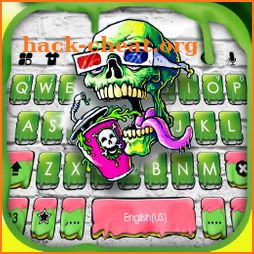 Graffiti Skull Paint Keyboard Background icon