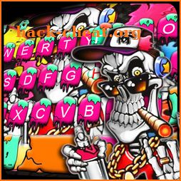 Graffiti Smoke Skull Keyboard Theme icon