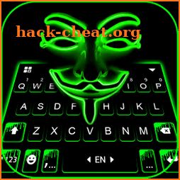 Green Anonymous Keyboard Background icon