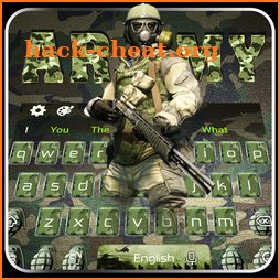 Green Army Camouflage Keyboard icon