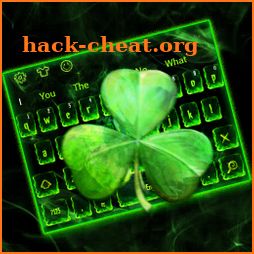 Green Flaming Clover Keyboard Theme icon
