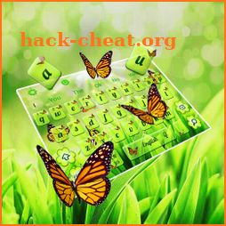 Green Nature Butterflies  Keyboard icon