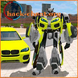 Green Robot Machin Car Transformer Robot Car Games icon