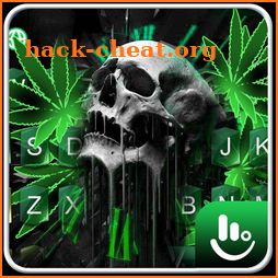 Green Weed Skull Keyboard Theme icon