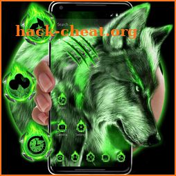 Green Wild Vivid Wolf Theme icon