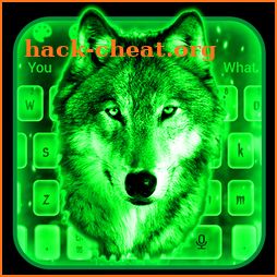 Green Wild Wolf 3D Keyboard Theme icon