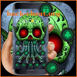 Green Zonbie Snake Skull  Theme icon