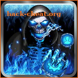 Grim Blue Skull Theme icon