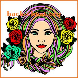 Hairs Color by Number: Girls Fashion Coloring Book icon