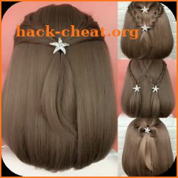 Hairstyles Step by Step DIY Guide for girls, woman icon