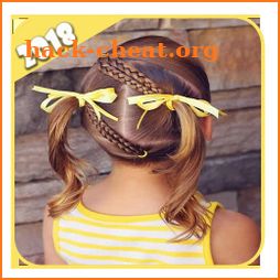 Hairstyles step by step for children :short hair icon