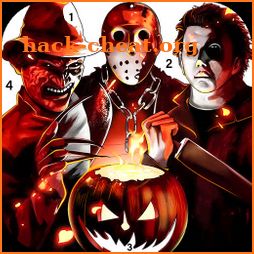 Halloween Color by number icon