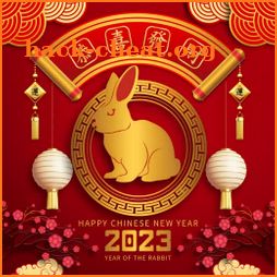 happy chinese new year 2023 icon