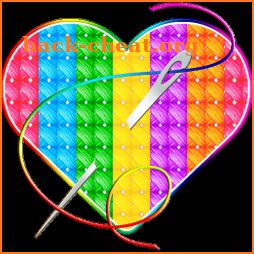 Happy Cross Stitch Color By Number-Needle Art Free icon