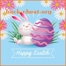 Happy easter day cards icon