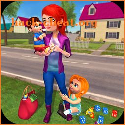 Happy Family Siblings Baby Care Nanny Mania Game icon