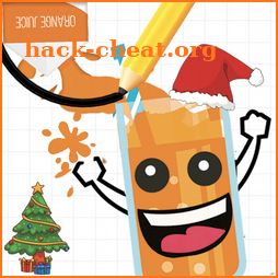 Happy Juice Glass – Line Drawing icon