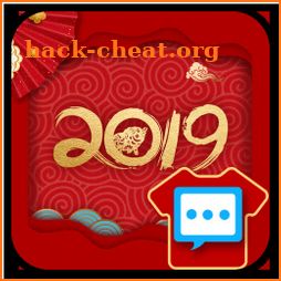 Happy New year 2019 skin 2 for Handcent Next SMS icon