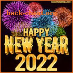 happy new year 2022 stickers icon