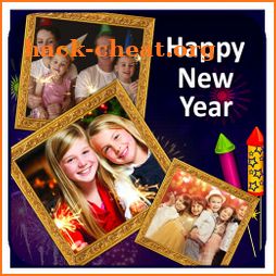 happy new year photo collage for greetings maker icon