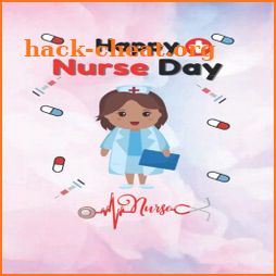 Happy nurses day icon