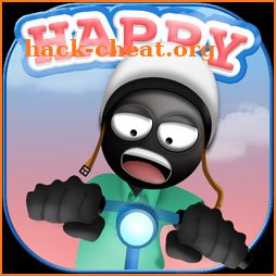 happy stickman wheels games icon