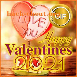 Happy Valentine's Day Wishes GIF images 2021 icon