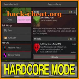 Hardcore Mode Craft Mod for MCPE icon