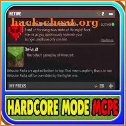 Hardcore Mode Mod Minecraft PE icon