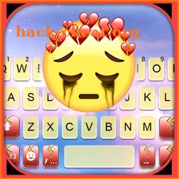 Heart Broken Emoji Keyboard Background icon