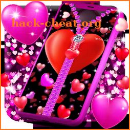 Heart zipper lock screen icon