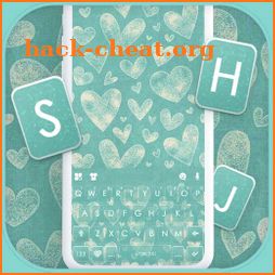 Hearts SMS Keyboard Background icon