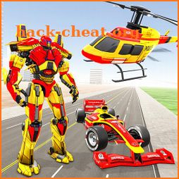 Helicopter Robot Transform: Formula Car Robot Game icon