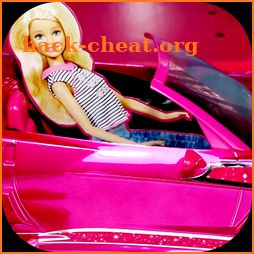 her Barbie car Doll icon