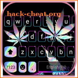 Holographic Weed Keyboard Background icon