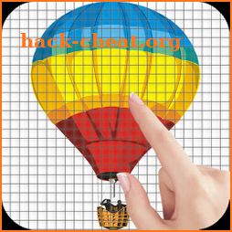 Hot Air Balloons Color by Number - Pixel Art Game icon