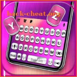 Hot Pink Metal Keyboard Background icon