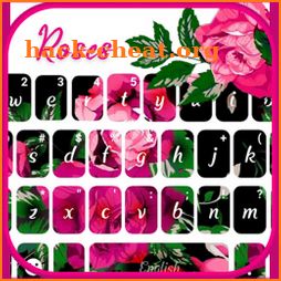 Hot Pink Roses Keyboard Theme icon