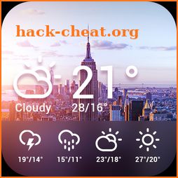 Hourly temperature forecast app icon