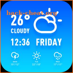 Hourly weather forecast and long-term report icon
