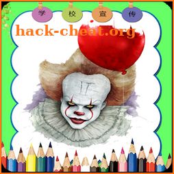 How to color pennywise IT icon