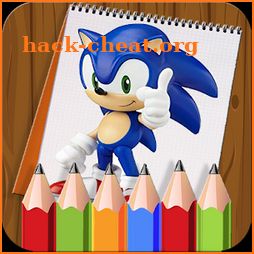 How to color Sonic Hedgehog icon